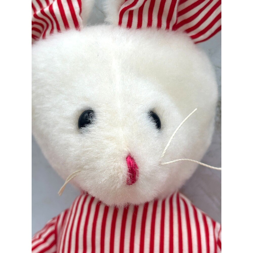 Vintage Eden Toys Red & White Striped Plush Mouse 18″ Soft Toy 1980-90s USA Made - Picture 3 of 15